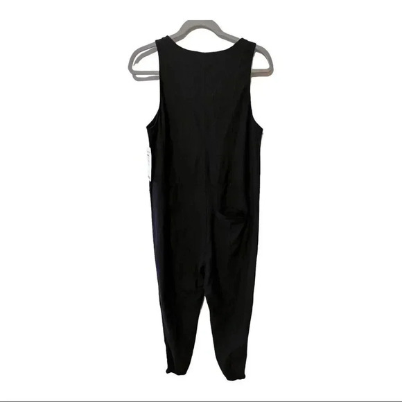 Athleta Farallon Romper Jumpsuit Sleeves Blk Sz 8 - Picture 6 of 15